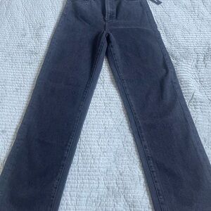 Articles Of Society Contemporary Black High Rise Wide Leg Denim Jeans NWT